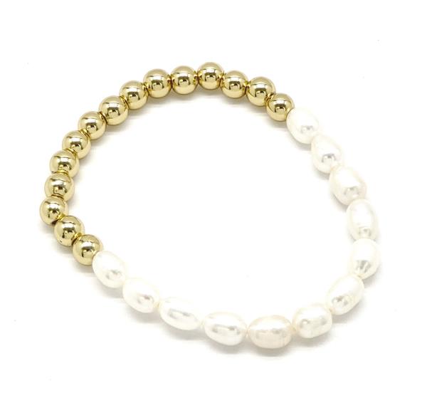 Metal Pearl Bead Bracelet