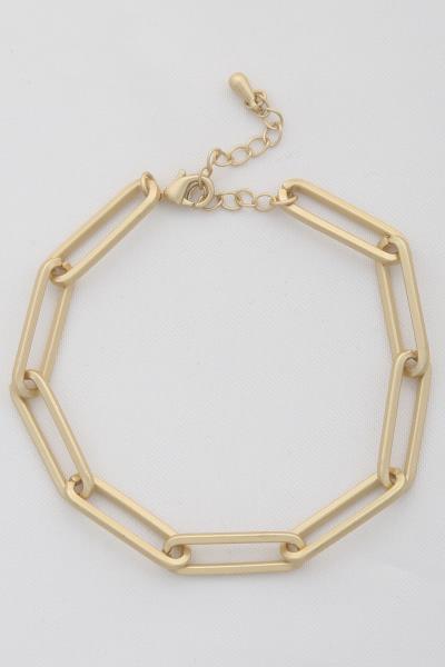 Long Oval Metal Bracelet