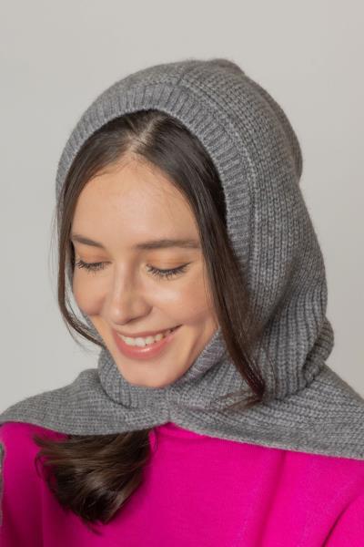 SOLID SNOOD HOODIE HAT