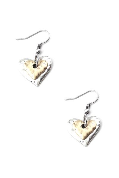 Rodeo Western Rustic Western Heart Earring
