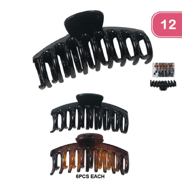 Hair Claw Clips (12 Units)