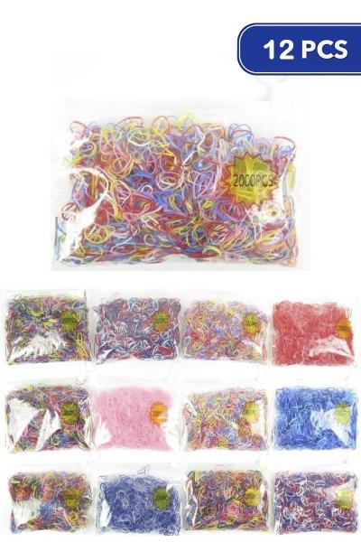 Mini Hair Tie 2000PCS Set (12 Units)