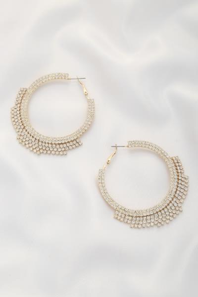 Crystal Hoop Earring