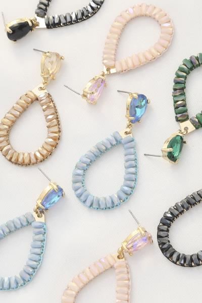 Teardrop Crystal Dangle Earring