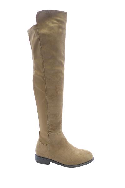 COMBINE MATERAL FLAT KNEE HIGH BOOTS 12 PAIRS
