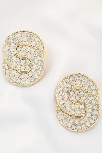 Double Circle Link Meta Earring