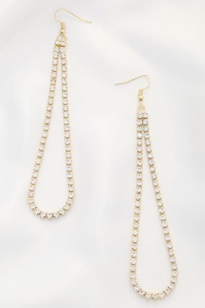Long Teardrop Crystal Dangle Earring