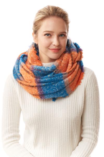 Colorful Plaid Infinity Scarf