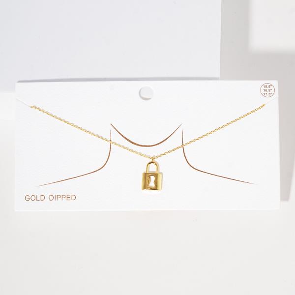 LOCK CHARM METAL NECKLACE
