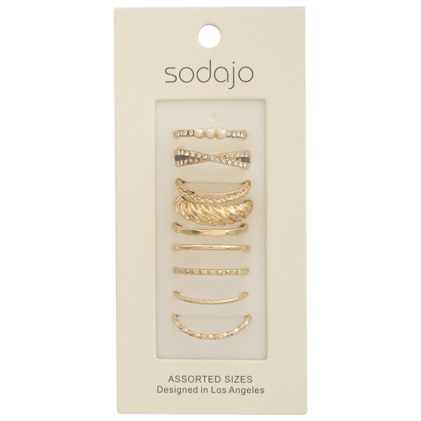 SODAJO Assorted Metal Ring Set
