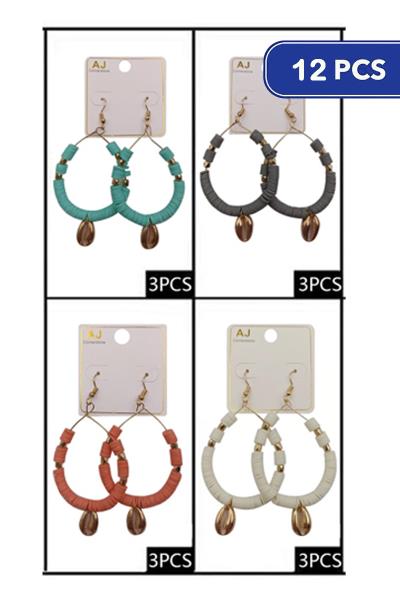 Rubber Disc Teardrop Earring (12 Units)