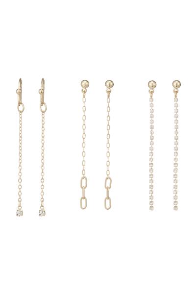 Multi Pair Chain And Cupchain Earring