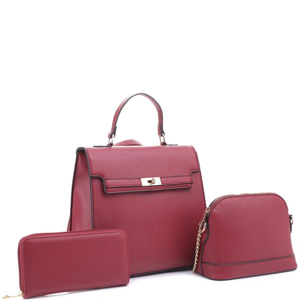 3IN1 Handle Backpack With Crossbody Wallet Set
