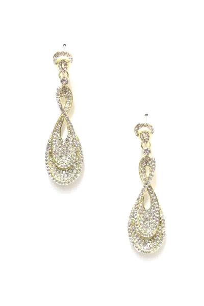 Rhinestone Teardrop Dangle Earring