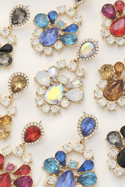 Crystal Teardrop Dangle Earring
