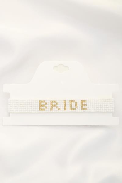 Bride Brick Stitch Slide Bracelet