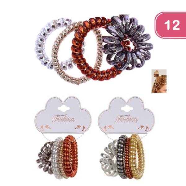 Spiral Hair Tie Set (12 Units)