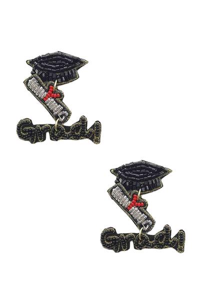 Beaded Graduation Earring