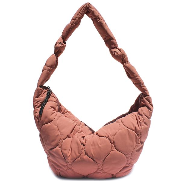CHIC CUSHION ZIPPER SHOULDER BAG