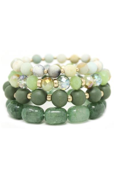 Quad Beaded Bracelet Set