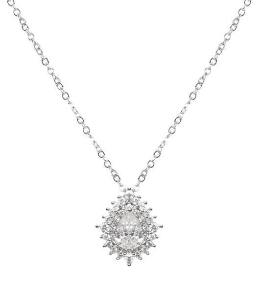 RHINESTONE CRYSTAL TEARDROP NECKLACE