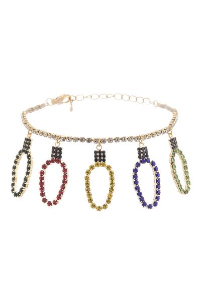 Rhinestone Xmas Oval Light Bulb Bracelet
