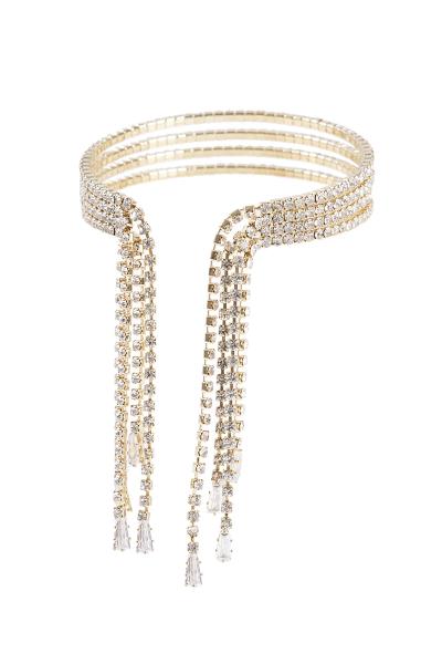 Rhinestone Crystal Memory Wire Bracelet