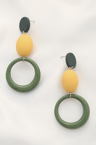 Smooth Texture Round Dangle Earring