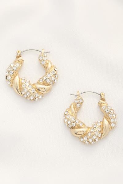 Croissant Rhinestone Earring