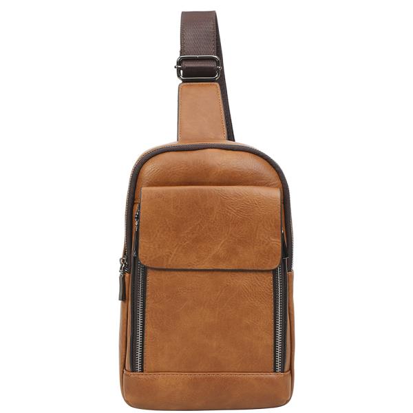 PLAIN ZIPPER CROSSBODY BAG
