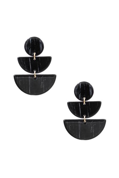 Acetate Half Circle Dangle Earring