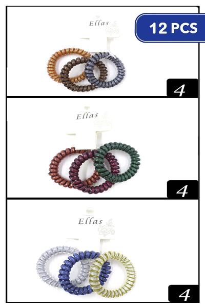 Spiral Hair Tie Set (12 Units)
