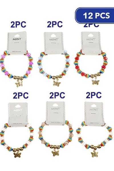 Bead Butterfly Bracelet (12 Units)