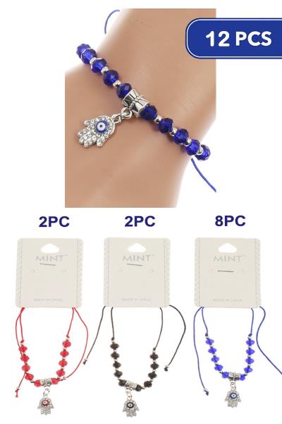 Hamsa Bead Bracelet (12 Units)