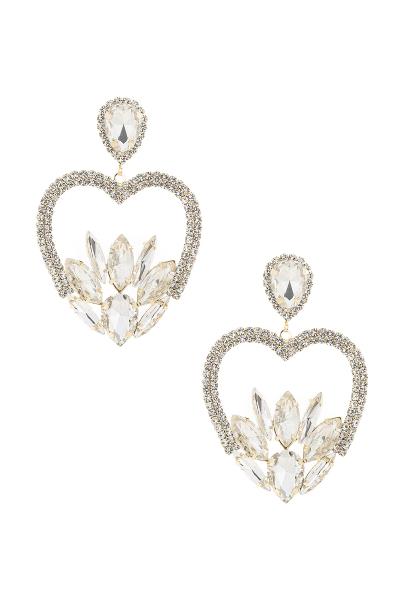 Rhinestone Marquise Heart Earring