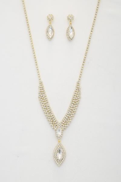 Marquise Rhinestone Necklace