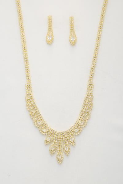 Marquise Rhinestone Necklace