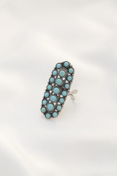 WESTERN BEADED ADJUSTABLE RING