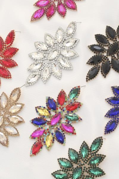 Marquise Rhinestone Post Earring