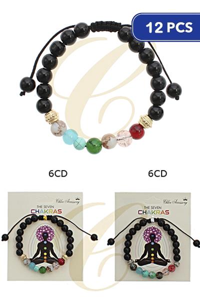 Chakras Bead Bracelet (12 Units)