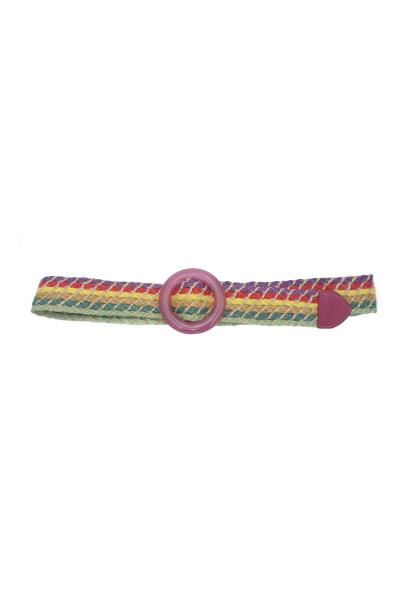 MULTI COLOR ROUND BUCKLE BELT