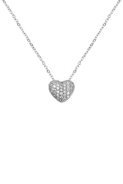 CRYSTAL PAVE SMALL HEART NECKLACE