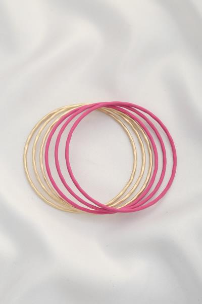 Paint Metal 6 Set Bangle Bracelet