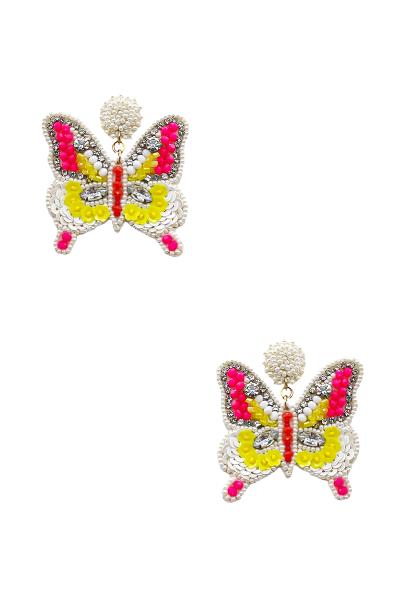 Butterfly Seed Bead Earring