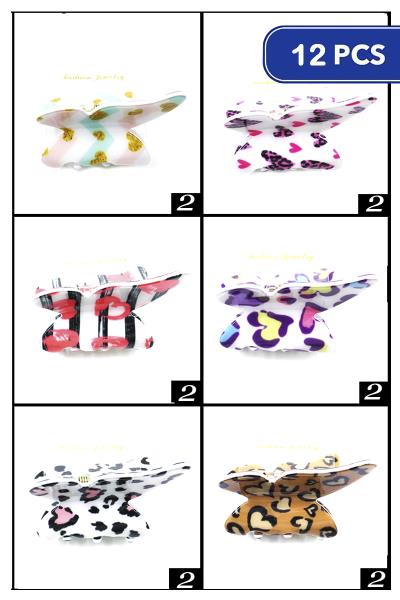 Butterfly Hair Claw (12 Units)