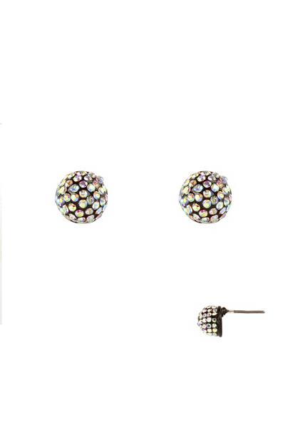 Rhinestone Aluminum Coating Post Earring