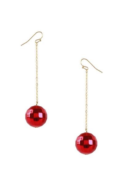 Metal CCB Aluminum Disco Ball Fish Hook Earring
