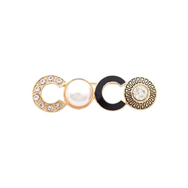 CO LUXURY RHINESTONE & EPOXY BROOCH