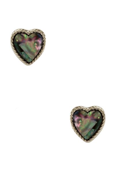 Mother of Pearl Heart Earring