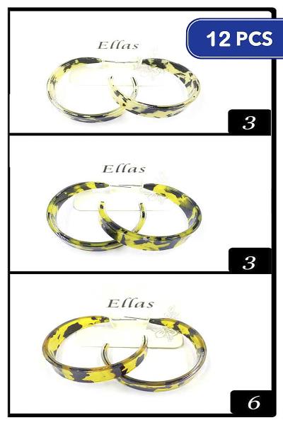 Chic Acrylic Earring 12 Units